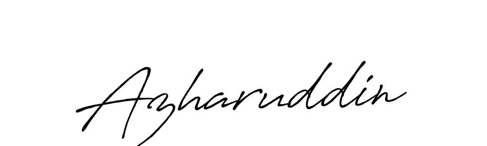 Create a beautiful signature design for name Azharuddin. With this signature (Antro_Vectra_Bolder) fonts, you can make a handwritten signature for free. Azharuddin signature style 7 images and pictures png