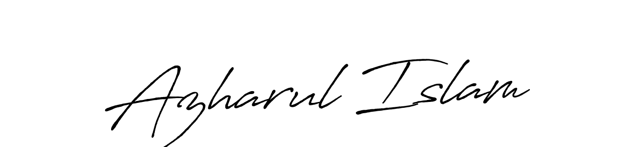 Create a beautiful signature design for name Azharul Islam. With this signature (Antro_Vectra_Bolder) fonts, you can make a handwritten signature for free. Azharul Islam signature style 7 images and pictures png