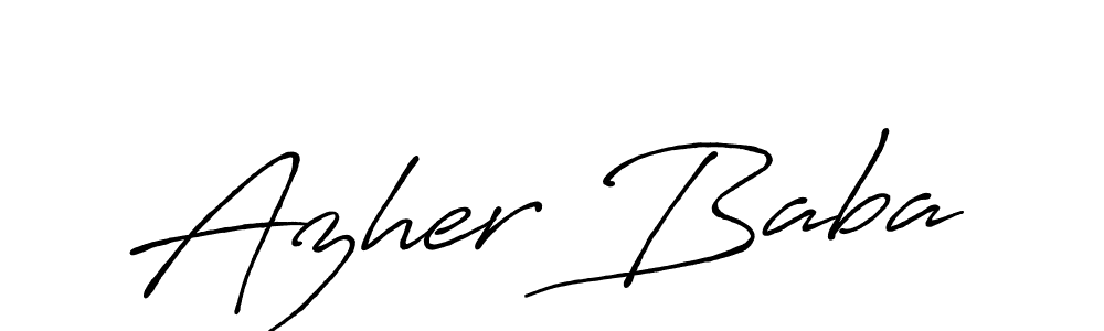 You should practise on your own different ways (Antro_Vectra_Bolder) to write your name (Azher Baba) in signature. don't let someone else do it for you. Azher Baba signature style 7 images and pictures png