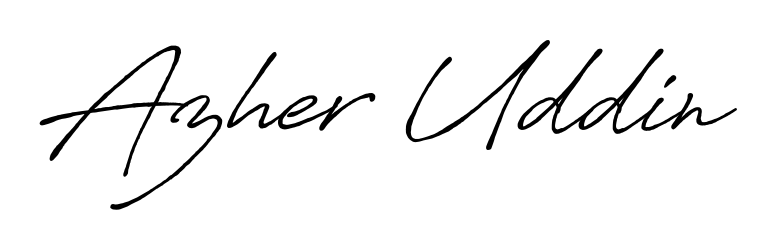 A timeless handwritten aesthetic for Azher Uddin. The Antro_Vectra_Bolder font gives your signature a handcrafted feel with natural curves. Azher Uddin signature style 7 images and pictures png