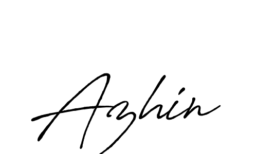 How to make Azhin name signature. Use Antro_Vectra_Bolder style for creating short signs online. This is the latest handwritten sign. Azhin signature style 7 images and pictures png