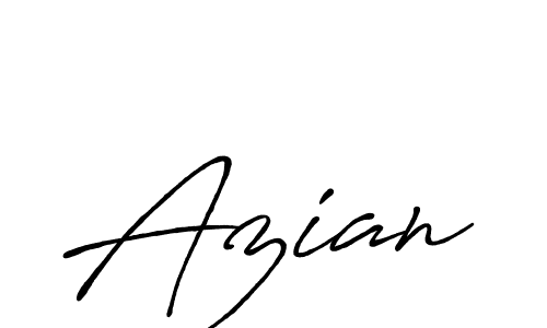 Use a signature maker to create a handwritten signature online. With this signature software, you can design (Antro_Vectra_Bolder) your own signature for name Azian. Azian signature style 7 images and pictures png