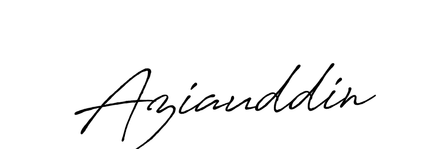 Aziauddin stylish signature style. Best Handwritten Sign (Antro_Vectra_Bolder) for my name. Handwritten Signature Collection Ideas for my name Aziauddin. Aziauddin signature style 7 images and pictures png