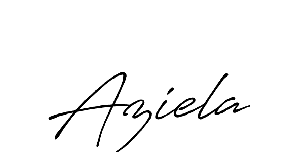 Also we have Aziela name is the best signature style. Create professional handwritten signature collection using Antro_Vectra_Bolder autograph style. Aziela signature style 7 images and pictures png