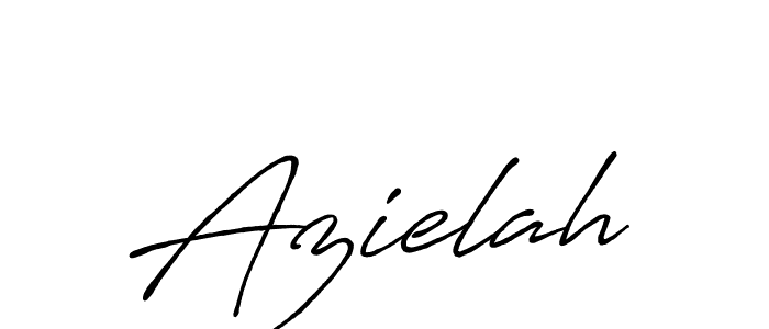 How to make Azielah name signature. Use Antro_Vectra_Bolder style for creating short signs online. This is the latest handwritten sign. Azielah signature style 7 images and pictures png