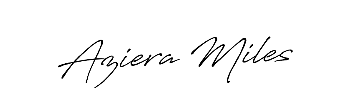 You can use this online signature creator to create a handwritten signature for the name Aziera Miles. This is the best online autograph maker. Aziera Miles signature style 7 images and pictures png