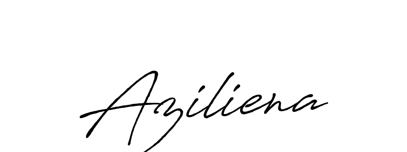 How to make Aziliena name signature. Use Antro_Vectra_Bolder style for creating short signs online. This is the latest handwritten sign. Aziliena signature style 7 images and pictures png