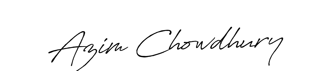 Create a beautiful signature design for name Azim Chowdhury. With this signature (Antro_Vectra_Bolder) fonts, you can make a handwritten signature for free. Azim Chowdhury signature style 7 images and pictures png