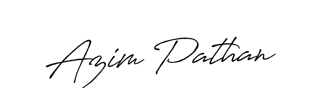How to make Azim Pathan name signature. Use Antro_Vectra_Bolder style for creating short signs online. This is the latest handwritten sign. Azim Pathan signature style 7 images and pictures png
