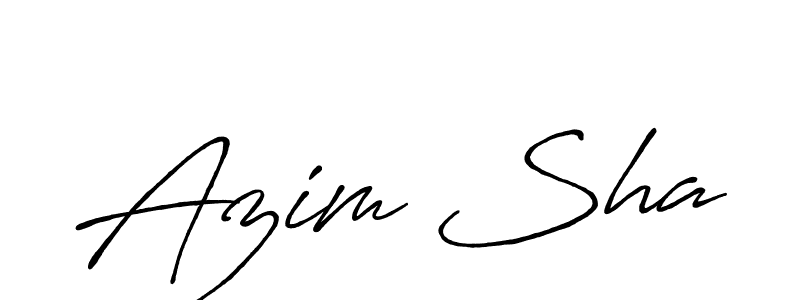 Also we have Azim Sha name is the best signature style. Create professional handwritten signature collection using Antro_Vectra_Bolder autograph style. Azim Sha signature style 7 images and pictures png