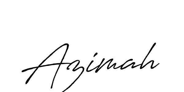 Create a beautiful signature design for name Azimah. With this signature (Antro_Vectra_Bolder) fonts, you can make a handwritten signature for free. Azimah signature style 7 images and pictures png