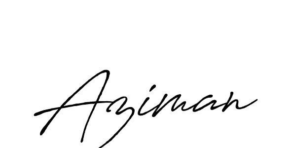 Create a beautiful signature design for name Aziman. With this signature (Antro_Vectra_Bolder) fonts, you can make a handwritten signature for free. Aziman signature style 7 images and pictures png