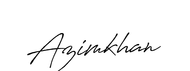 Use a signature maker to create a handwritten signature online. With this signature software, you can design (Antro_Vectra_Bolder) your own signature for name Azimkhan. Azimkhan signature style 7 images and pictures png