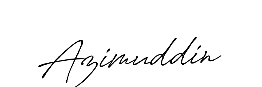 Create a beautiful signature design for name Azimuddin. With this signature (Antro_Vectra_Bolder) fonts, you can make a handwritten signature for free. Azimuddin signature style 7 images and pictures png