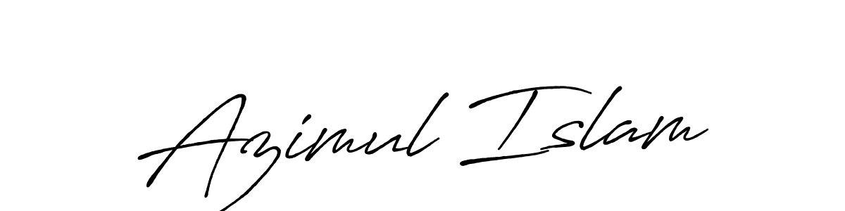 Design your own signature with our free online signature maker. With this signature software, you can create a handwritten (Antro_Vectra_Bolder) signature for name Azimul Islam. Azimul Islam signature style 7 images and pictures png