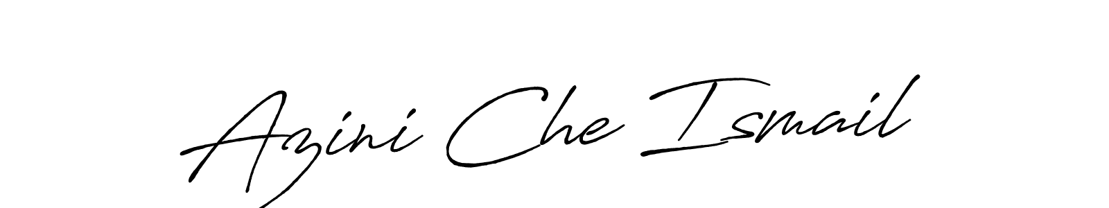 Use a signature maker to create a handwritten signature online. With this signature software, you can design (Antro_Vectra_Bolder) your own signature for name Azini Che Ismail. Azini Che Ismail signature style 7 images and pictures png