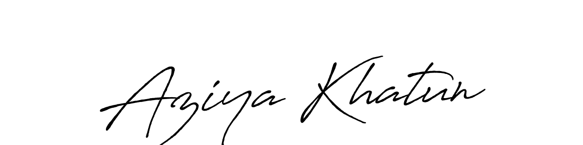 Also we have Aziya Khatun name is the best signature style. Create professional handwritten signature collection using Antro_Vectra_Bolder autograph style. Aziya Khatun signature style 7 images and pictures png