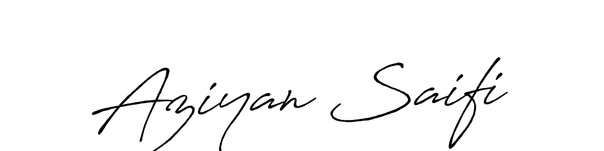 The best way (Antro_Vectra_Bolder) to make a short signature is to pick only two or three words in your name. The name Aziyan Saifi include a total of six letters. For converting this name. Aziyan Saifi signature style 7 images and pictures png