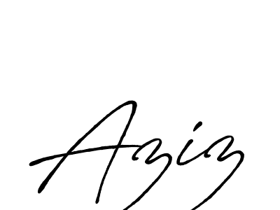 Create a beautiful signature design for name Aziz. With this signature (Antro_Vectra_Bolder) fonts, you can make a handwritten signature for free. Aziz signature style 7 images and pictures png