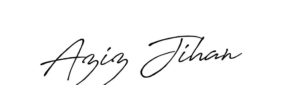 It looks lik you need a new signature style for name Aziz Jihan. Design unique handwritten (Antro_Vectra_Bolder) signature with our free signature maker in just a few clicks. Aziz Jihan signature style 7 images and pictures png