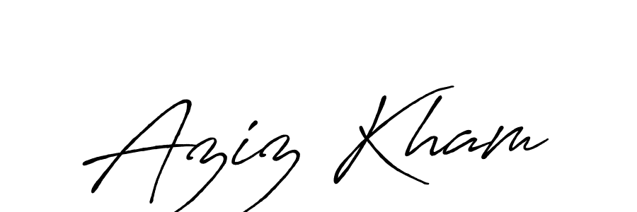Here are the top 10 professional signature styles for the name Aziz Kham. These are the best autograph styles you can use for your name. Aziz Kham signature style 7 images and pictures png