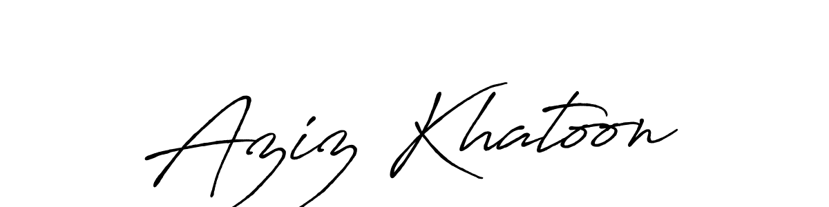 It looks lik you need a new signature style for name Aziz Khatoon. Design unique handwritten (Antro_Vectra_Bolder) signature with our free signature maker in just a few clicks. Aziz Khatoon signature style 7 images and pictures png