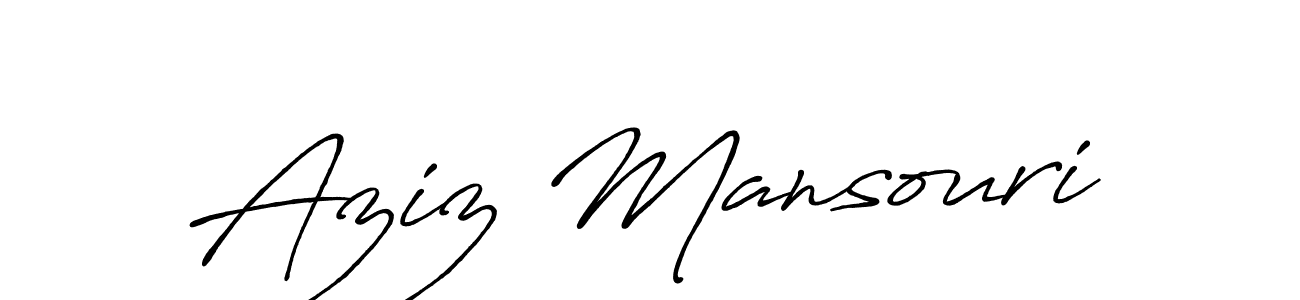 if you are searching for the best signature style for your name Aziz Mansouri. so please give up your signature search. here we have designed multiple signature styles  using Antro_Vectra_Bolder. Aziz Mansouri signature style 7 images and pictures png