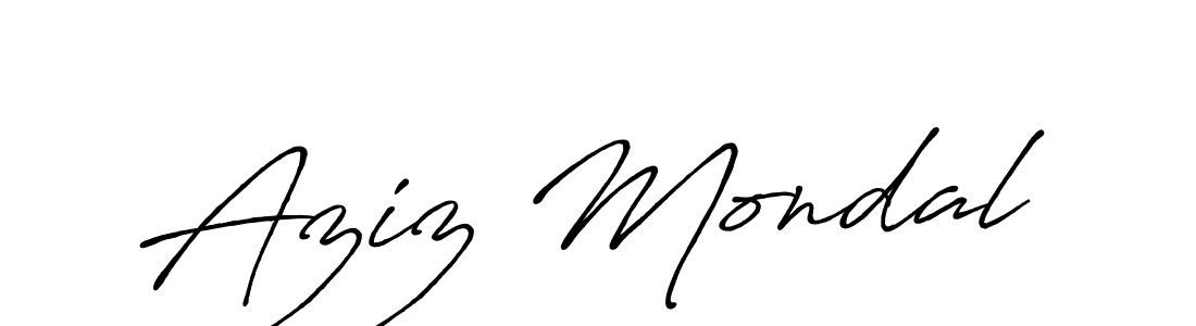 Aziz Mondal stylish signature style. Best Handwritten Sign (Antro_Vectra_Bolder) for my name. Handwritten Signature Collection Ideas for my name Aziz Mondal. Aziz Mondal signature style 7 images and pictures png