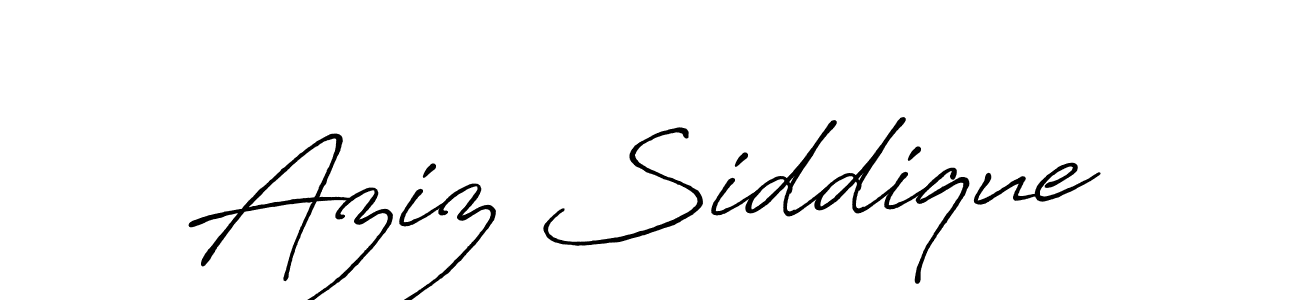 Aziz Siddique stylish signature style. Best Handwritten Sign (Antro_Vectra_Bolder) for my name. Handwritten Signature Collection Ideas for my name Aziz Siddique. Aziz Siddique signature style 7 images and pictures png