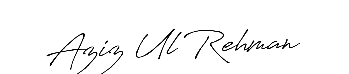 You can use this online signature creator to create a handwritten signature for the name Aziz Ul Rehman. This is the best online autograph maker. Aziz Ul Rehman signature style 7 images and pictures png