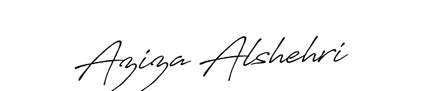 How to make Aziza Alshehri signature? Antro_Vectra_Bolder is a professional autograph style. Create handwritten signature for Aziza Alshehri name. Aziza Alshehri signature style 7 images and pictures png