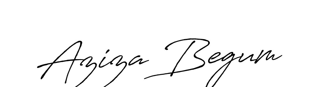 How to make Aziza Begum signature? Antro_Vectra_Bolder is a professional autograph style. Create handwritten signature for Aziza Begum name. Aziza Begum signature style 7 images and pictures png