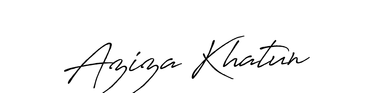 Also You can easily find your signature by using the search form. We will create Aziza Khatun name handwritten signature images for you free of cost using Antro_Vectra_Bolder sign style. Aziza Khatun signature style 7 images and pictures png