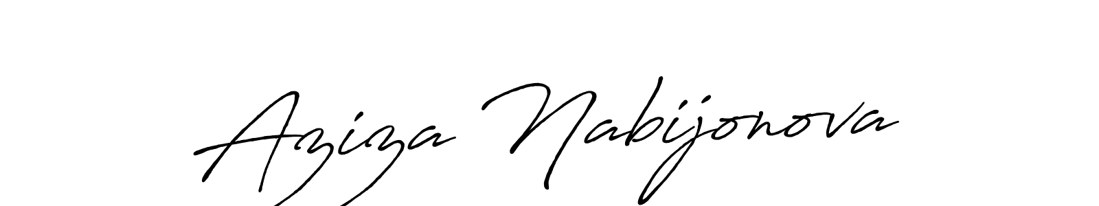 How to Draw Aziza Nabijonova signature style? Antro_Vectra_Bolder is a latest design signature styles for name Aziza Nabijonova. Aziza Nabijonova signature style 7 images and pictures png