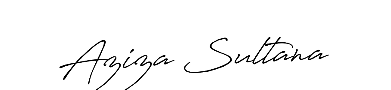 Make a beautiful signature design for name Aziza Sultana. With this signature (Antro_Vectra_Bolder) style, you can create a handwritten signature for free. Aziza Sultana signature style 7 images and pictures png