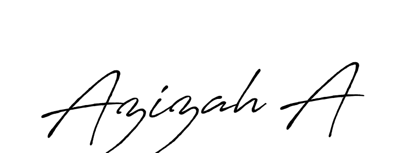 Similarly Antro_Vectra_Bolder is the best handwritten signature design. Signature creator online .You can use it as an online autograph creator for name Azizah A. Azizah A signature style 7 images and pictures png