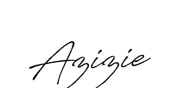 Make a beautiful signature design for name Azizie. With this signature (Antro_Vectra_Bolder) style, you can create a handwritten signature for free. Azizie signature style 7 images and pictures png