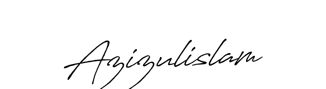 Design your own signature with our free online signature maker. With this signature software, you can create a handwritten (Antro_Vectra_Bolder) signature for name Azizulislam. Azizulislam signature style 7 images and pictures png