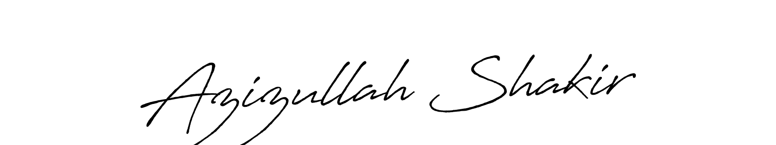 Design your own signature with our free online signature maker. With this signature software, you can create a handwritten (Antro_Vectra_Bolder) signature for name Azizullah Shakir. Azizullah Shakir signature style 7 images and pictures png