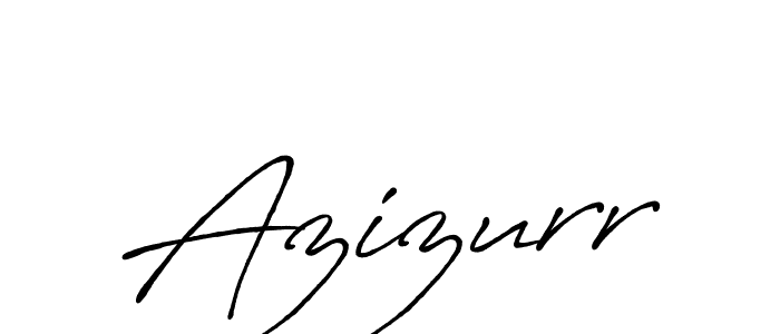 Use a signature maker to create a handwritten signature online. With this signature software, you can design (Antro_Vectra_Bolder) your own signature for name Azizurr. Azizurr signature style 7 images and pictures png