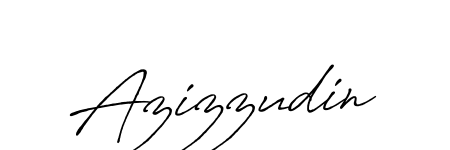 Use a signature maker to create a handwritten signature online. With this signature software, you can design (Antro_Vectra_Bolder) your own signature for name Azizzudin. Azizzudin signature style 7 images and pictures png