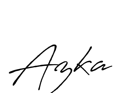 Also we have Azka name is the best signature style. Create professional handwritten signature collection using Antro_Vectra_Bolder autograph style. Azka signature style 7 images and pictures png