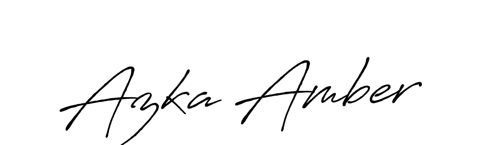 Also we have Azka Amber name is the best signature style. Create professional handwritten signature collection using Antro_Vectra_Bolder autograph style. Azka Amber signature style 7 images and pictures png