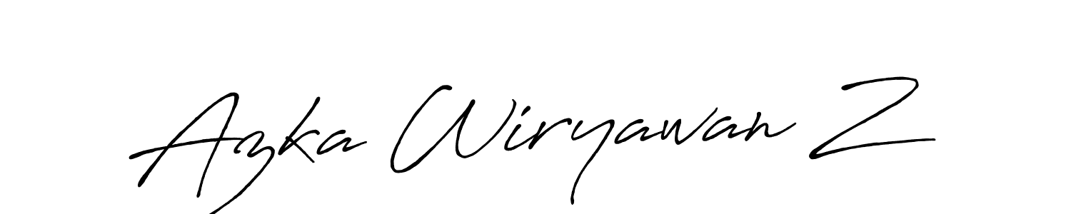 Also we have Azka Wiryawan Z name is the best signature style. Create professional handwritten signature collection using Antro_Vectra_Bolder autograph style. Azka Wiryawan Z signature style 7 images and pictures png