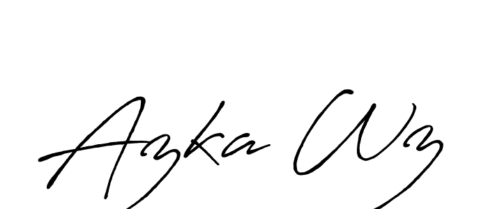 Best and Professional Signature Style for Azka Wz. Antro_Vectra_Bolder Best Signature Style Collection. Azka Wz signature style 7 images and pictures png