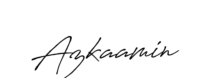 Create a beautiful signature design for name Azkaamin. With this signature (Antro_Vectra_Bolder) fonts, you can make a handwritten signature for free. Azkaamin signature style 7 images and pictures png