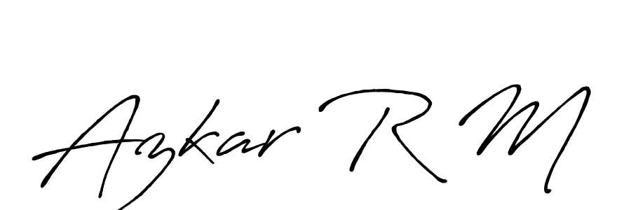 if you are searching for the best signature style for your name Azkar R M. so please give up your signature search. here we have designed multiple signature styles  using Antro_Vectra_Bolder. Azkar R M signature style 7 images and pictures png