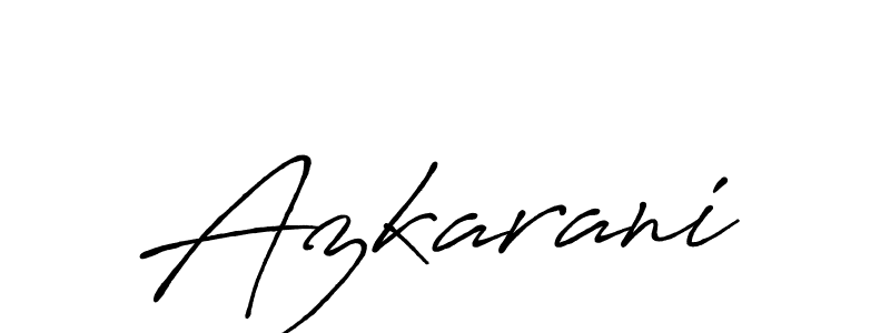 Make a beautiful signature design for name Azkarani. With this signature (Antro_Vectra_Bolder) style, you can create a handwritten signature for free. Azkarani signature style 7 images and pictures png