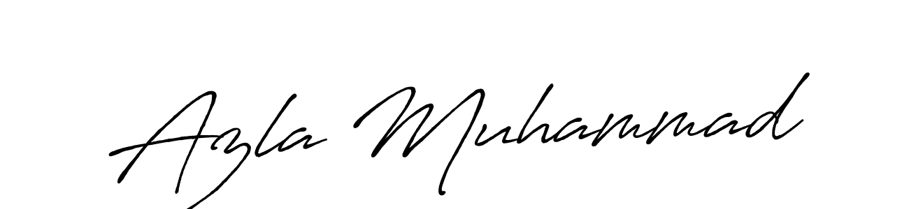 Azla Muhammad stylish signature style. Best Handwritten Sign (Antro_Vectra_Bolder) for my name. Handwritten Signature Collection Ideas for my name Azla Muhammad. Azla Muhammad signature style 7 images and pictures png