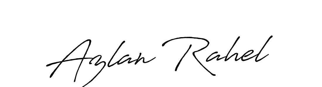 if you are searching for the best signature style for your name Azlan Rahel. so please give up your signature search. here we have designed multiple signature styles  using Antro_Vectra_Bolder. Azlan Rahel signature style 7 images and pictures png